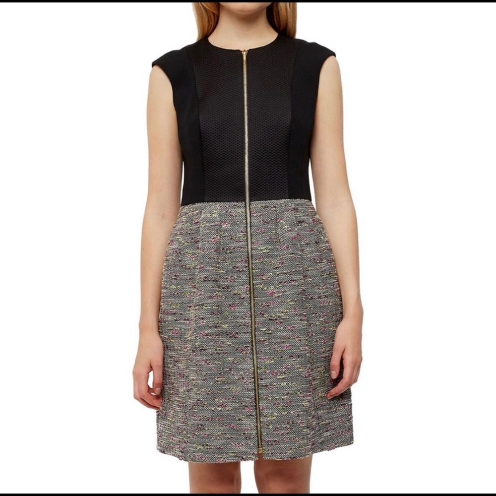 Ted Baker London Kyokod Bouchle zip front dress